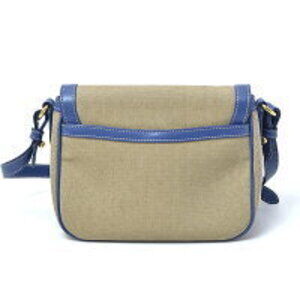 Prada Blue Bag Jacquard Shoulder Logo Beige Rion Tan